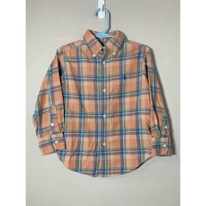 Ralph Lauren‎ Flannel Shirt Boys 3T Soft Plaid Button Up Embroidered Pony